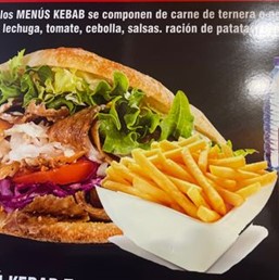 Menú Kebab De Ternera Con Queso